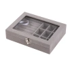 Fashionable, simple, large-capacity, portable, multi-compartment suede exquisite jewelry box, earrings, necklace and ring storage box Application Scenario